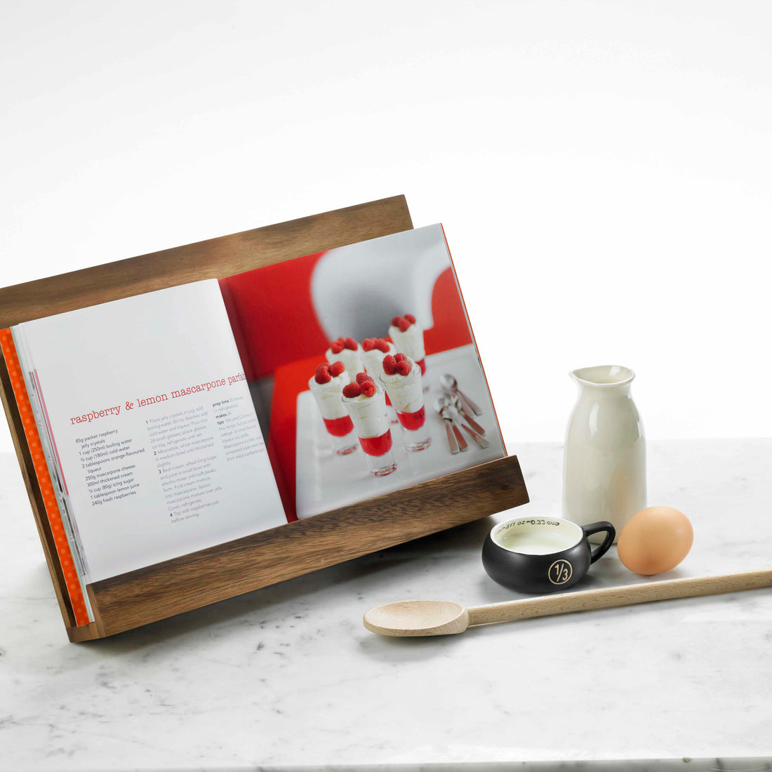 Davis &amp; Waddell Acacia Wood Recipe Book Holder Natural