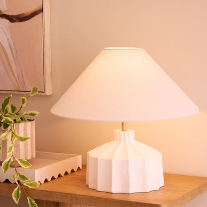 Amalfi Lutton Table Lamp Taupe &amp; Natural