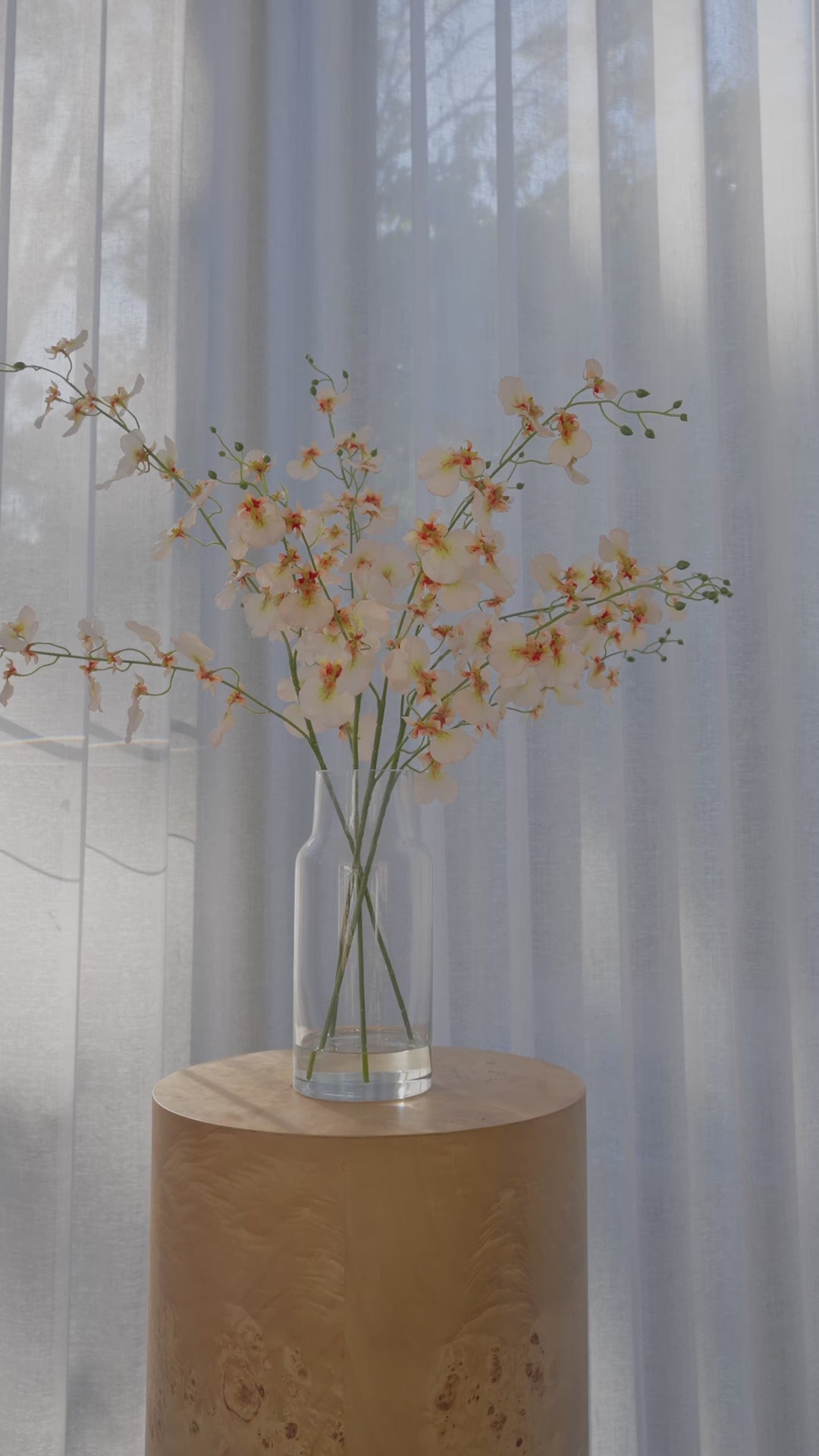 Faux Dancing Orchids -  Rachel Vase | Cream - 57cm