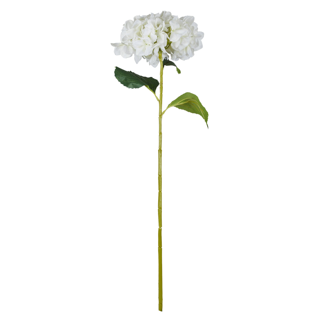 Faux Lush Hydrangea Stem | White - 82cm