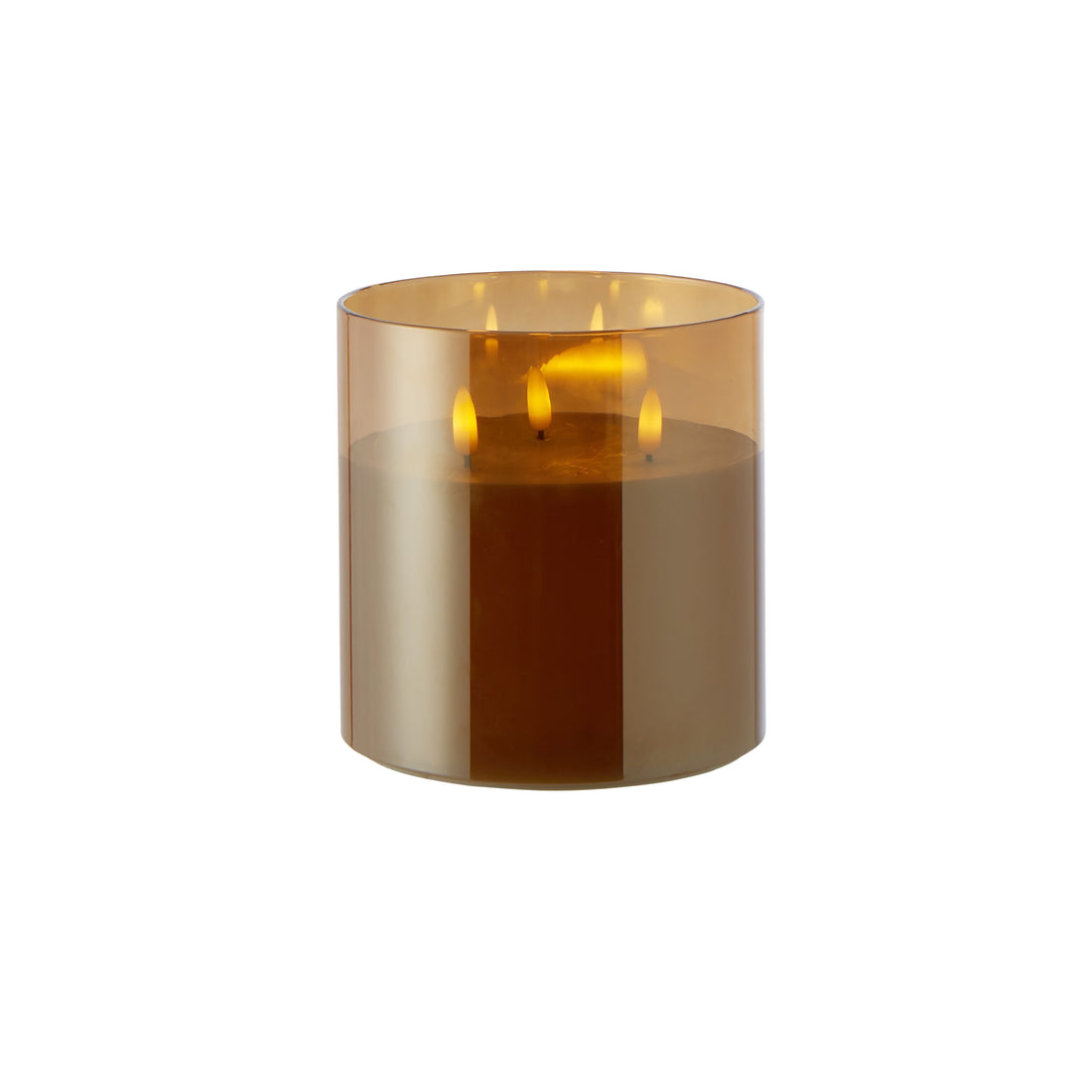 Amber Triflame LED Candle | 15cm