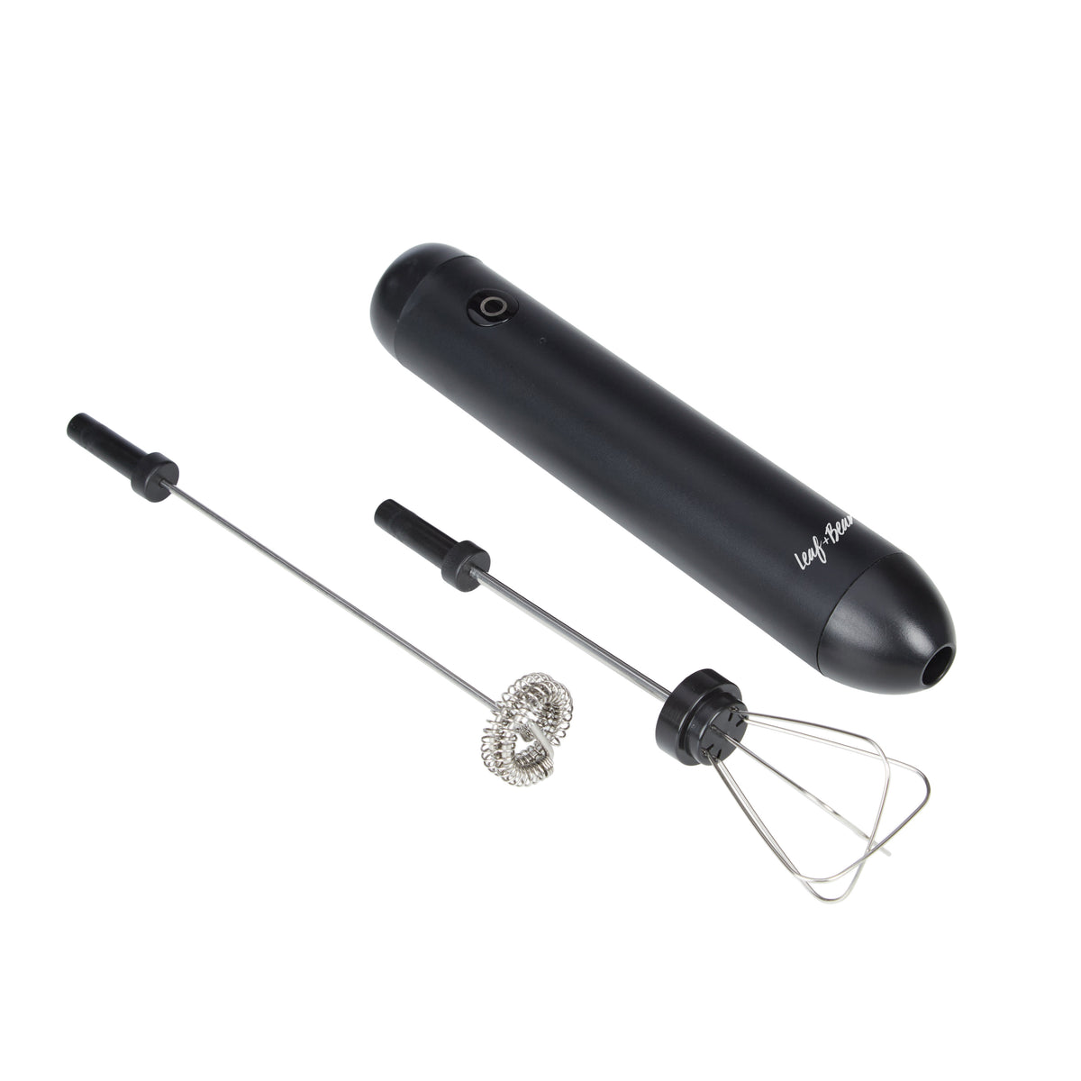 Leaf &amp; Bean 2 In 1 Handheld Rechargeable Milk Frother Black