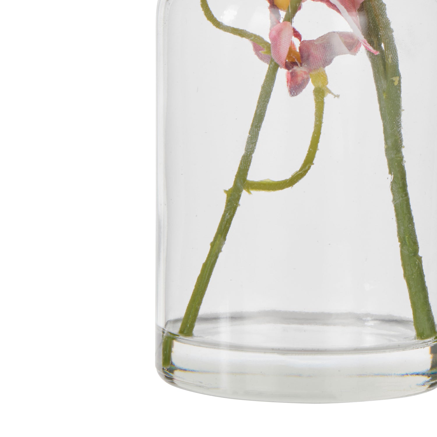 Faux Dancing Orchid - Specimen Bottle | Burgundy -  36cm