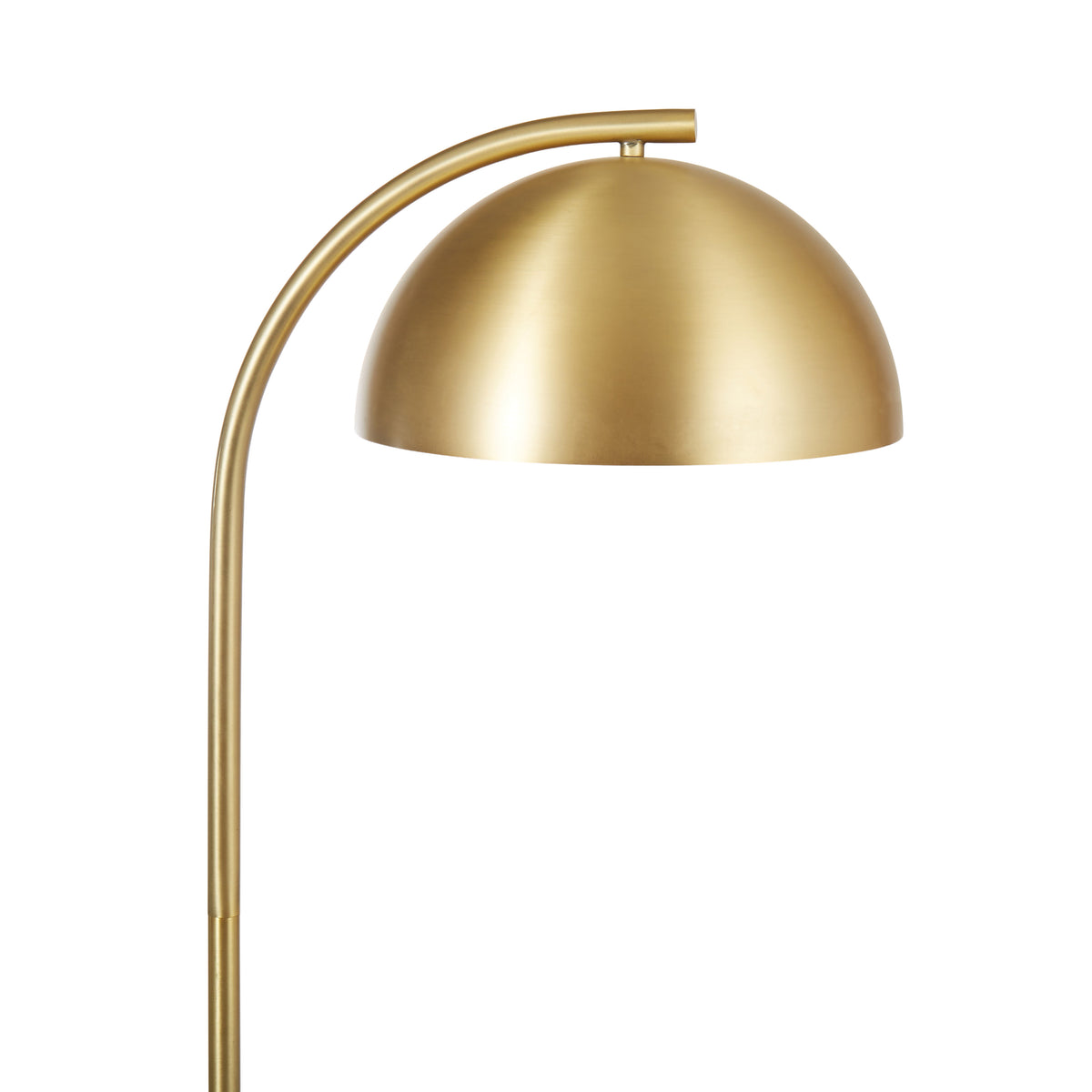 Amalfi Atticus Floor Lamp Brass &amp; White