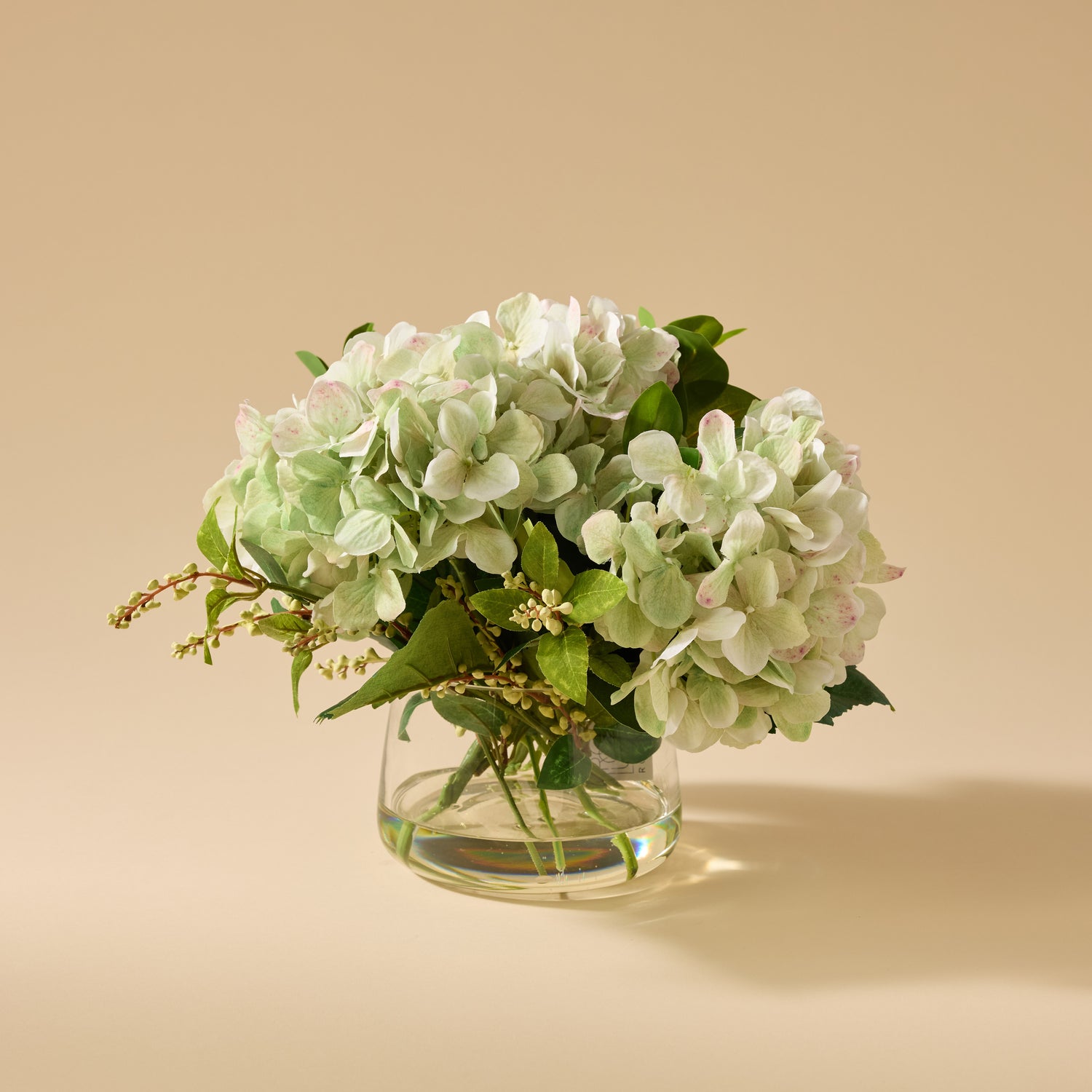 Faux Hydrangea Nite Berry - Classic Bowl | Green - 43cm