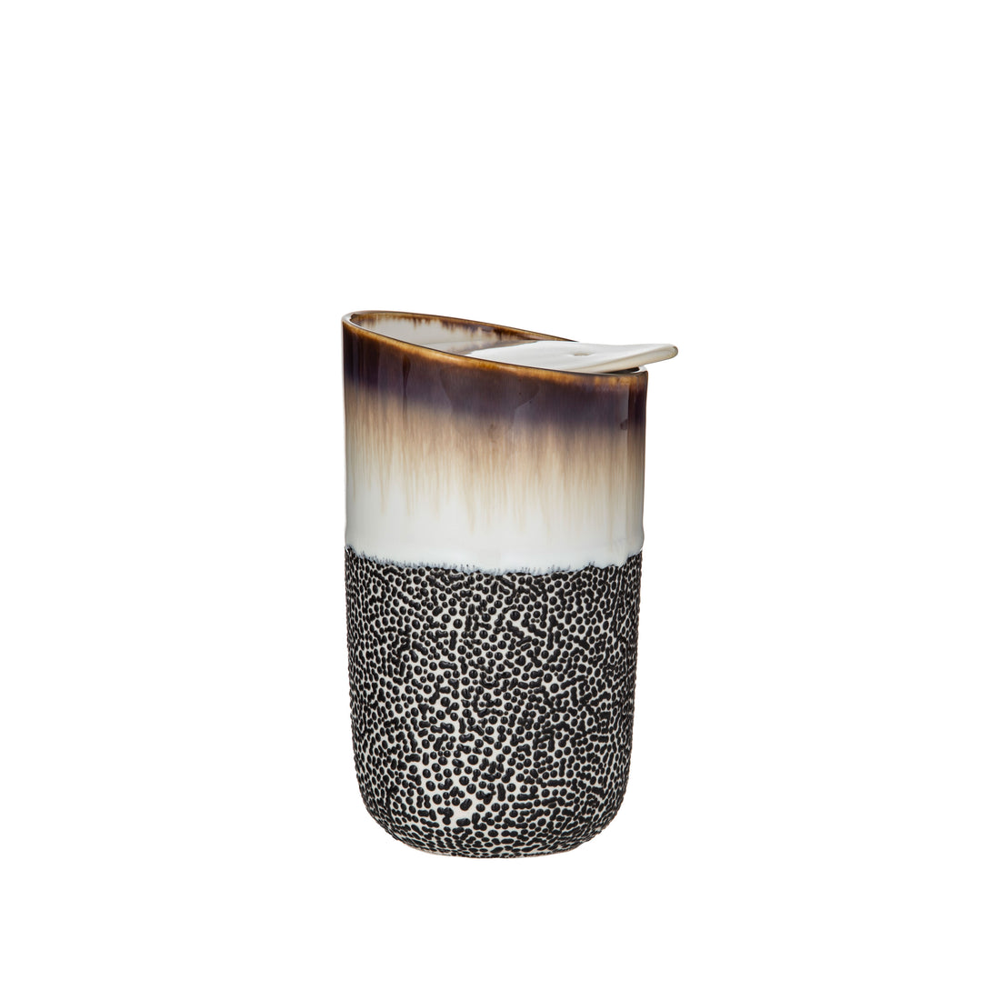Leaf &amp; Bean Reactive Glaze Double Wall Travel Cup Mocha