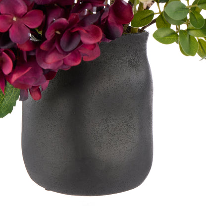 Faux Hydrangea Berry Arrangement - Maliah Pot | Red - 80cm