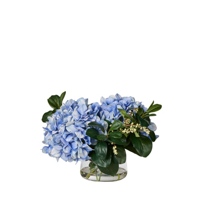 Faux Hydrangea Nite Berry - Classic Bowl | Blue - 43cm