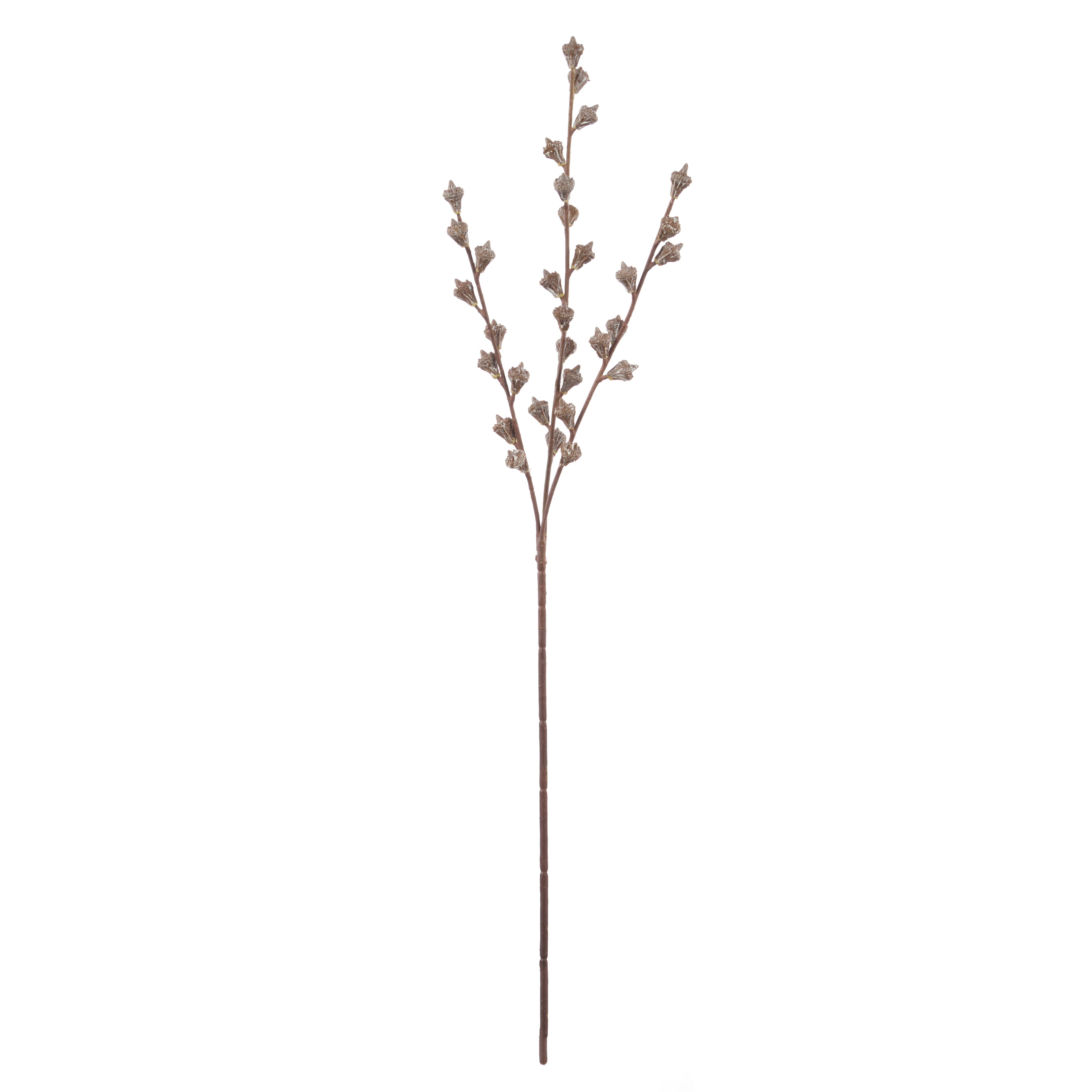 Faux Gumnut Spray | Brown - 62cm