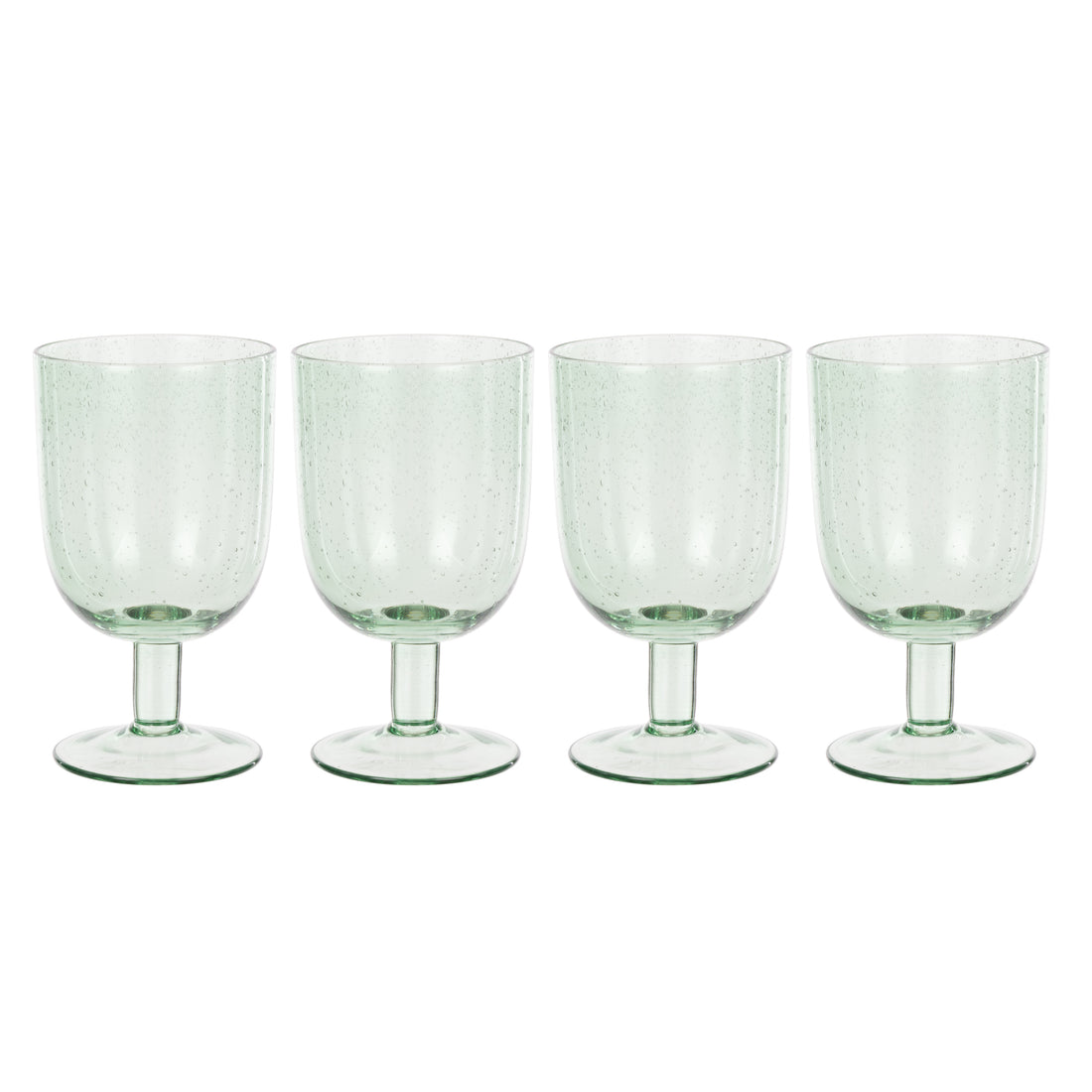 Davis &amp; Waddell Saltara Bubble Glass Wine Glasses 330ml 4pcs Set Green