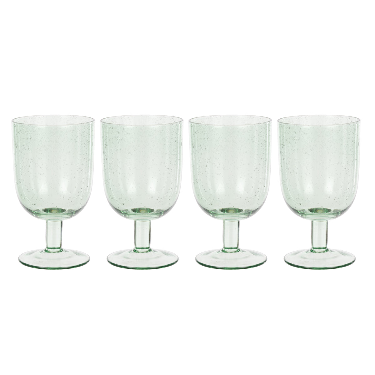 Davis &amp; Waddell Saltara Bubble Glass Wine Glasses 330ml 4pcs Set Green