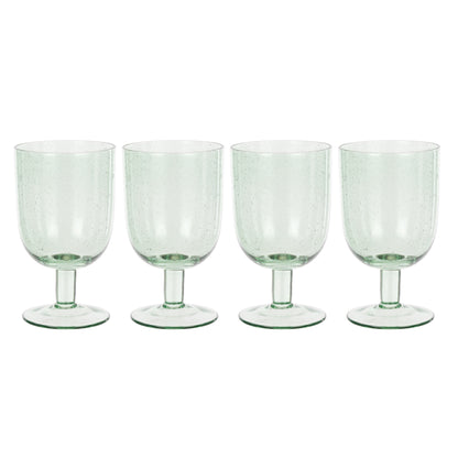 Davis &amp; Waddell Saltara Bubble Glass Wine Glasses 330ml 4pcs Set Green