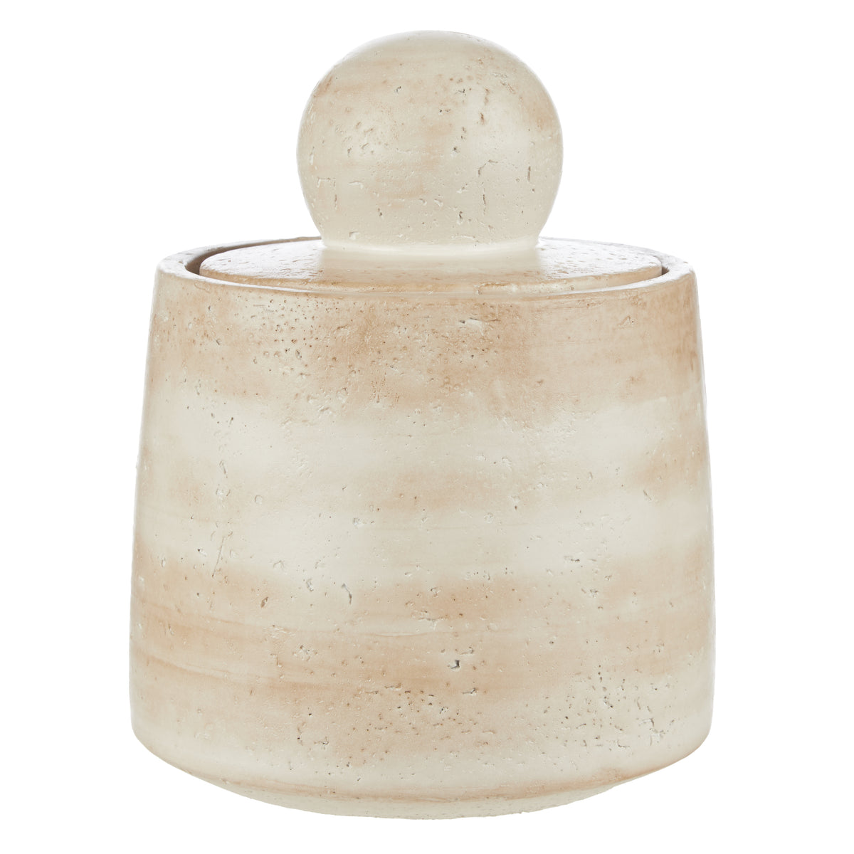 Amalfi Napier Canister Travertine