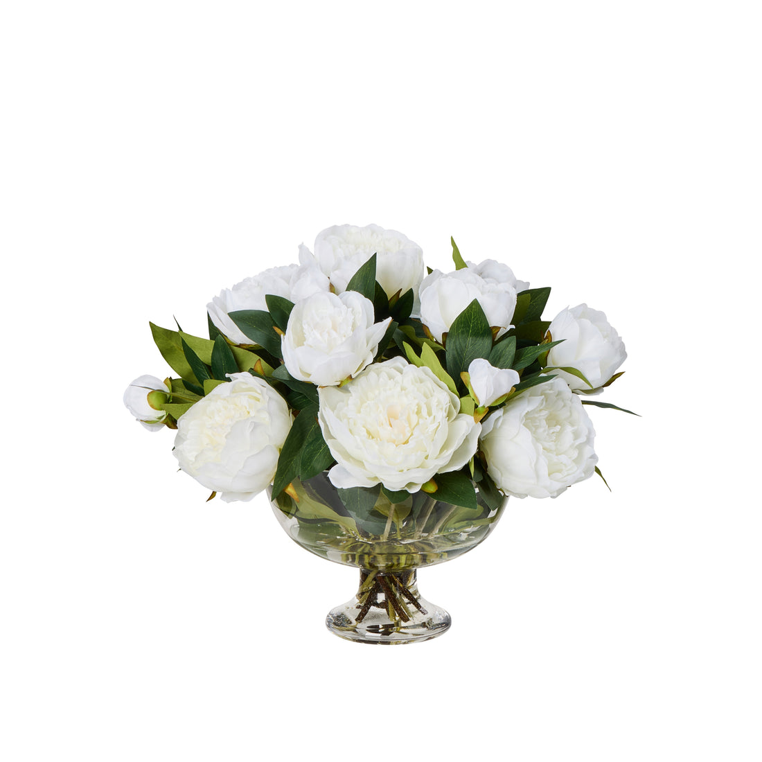 Faux Peony Mix-Dahia | White - 36cm
