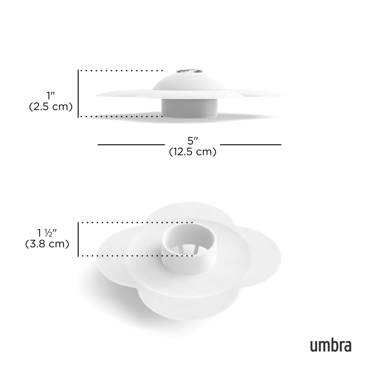 Umbra Bloom Drain Stop &amp; Hair Catcher White