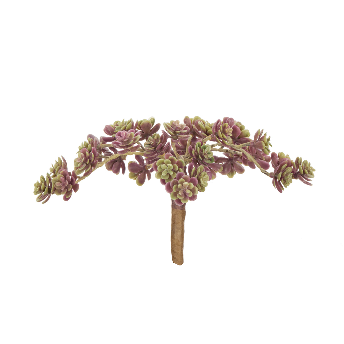 Faux Mini Houseleek Spray | Burgundy - 15cm