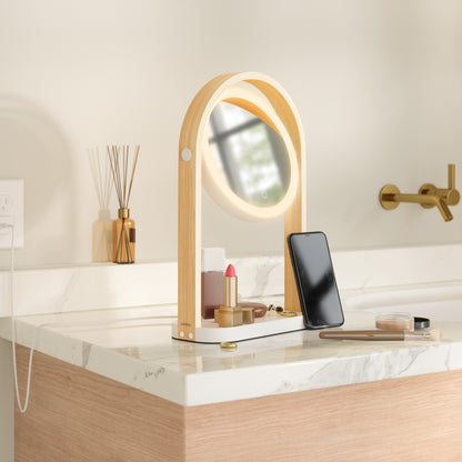 Umbra Bellwood LED Vanity Mirror White &amp; Natural