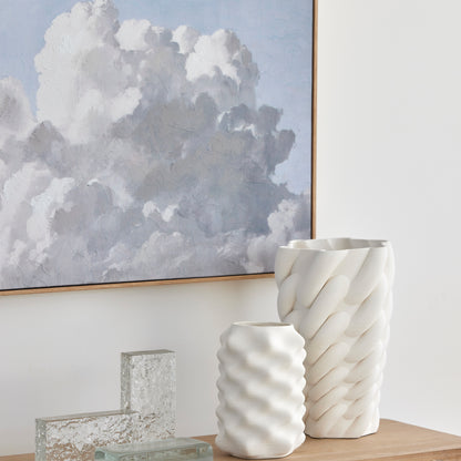 Amalfi Bernard Glass Brick Sculpture Rippled