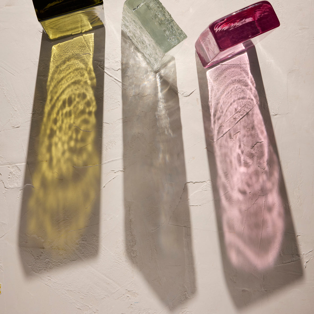 Amalfi Bernard Glass Brick Sculpture Pink