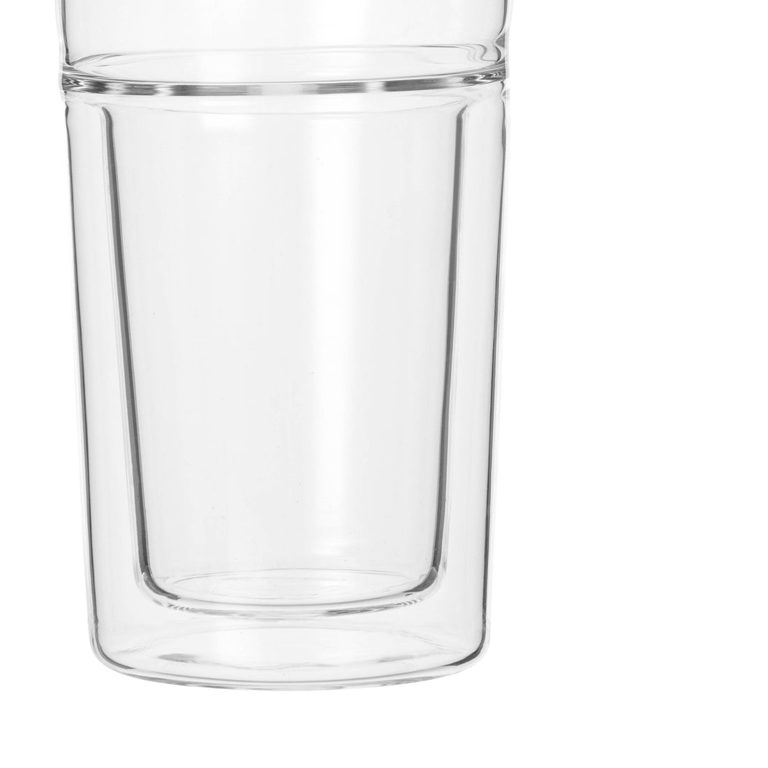 Leaf &amp; Bean 2pcs Set Double Wall &amp; Single Lip Glass Cup Clear