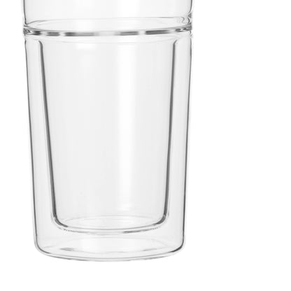 Leaf &amp; Bean 2pcs Set Double Wall &amp; Single Lip Glass Cup Clear