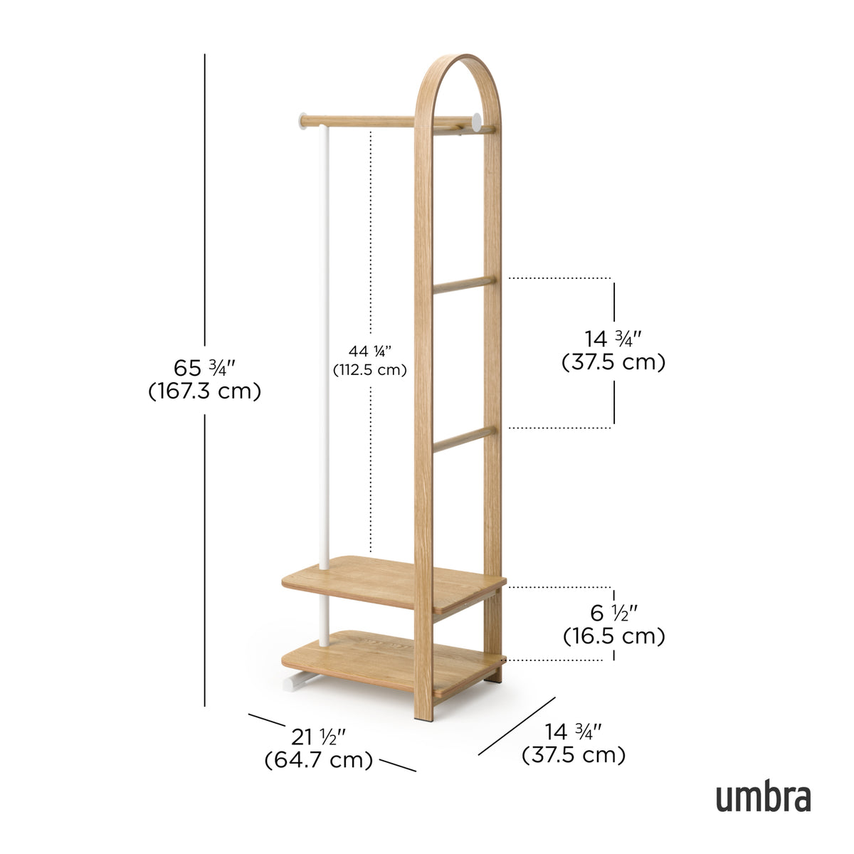 Umbra Bellwood Coat Rack White &amp; Natural