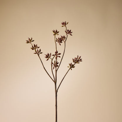 Faux Eucalyptus Seeding Spray | Burgundy - 84cm