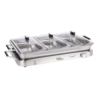 Davis &amp; Waddell 3 in 1 Bain Marie &amp; Warming Tray Stainless Steel