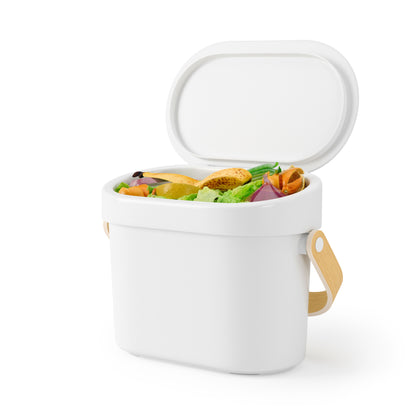 Umbra Bellwood Compost Bin White &amp; Natural