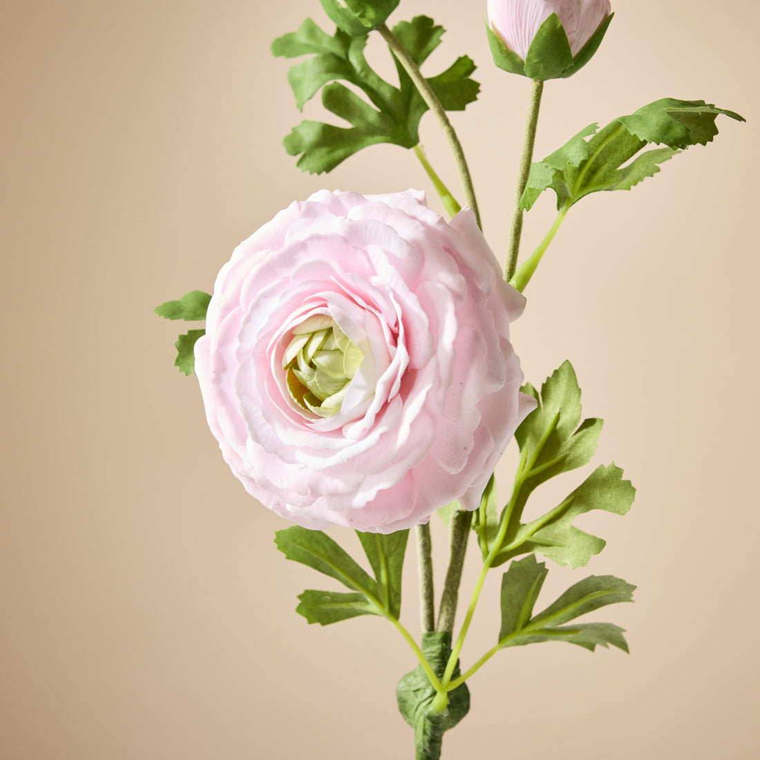 Faux Real Touch Ranunculus Spray | Light Pink - 60cm