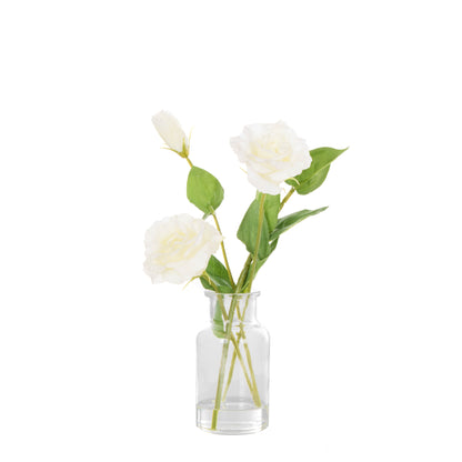 Rogue Lisanthus - Specimen Glass Vase White