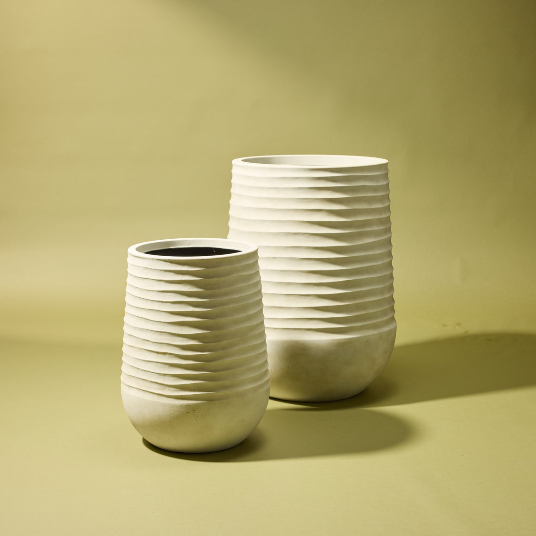 Ryker Tall Stonelite Planter - Set of 2 | Beige