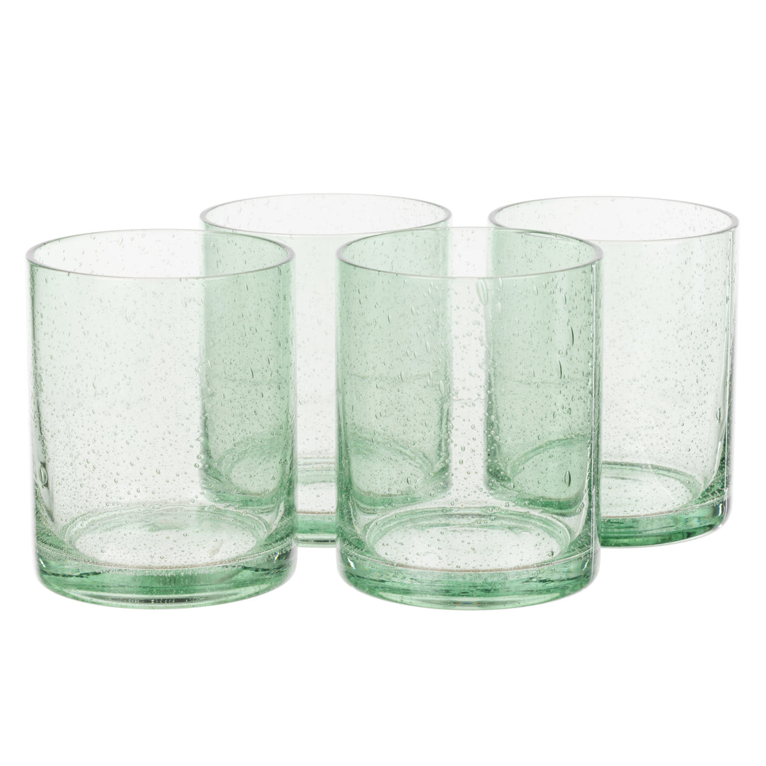 Davis &amp; Waddell Saltara Bubble Glass Tumblers 350ml 4pcs Set Green