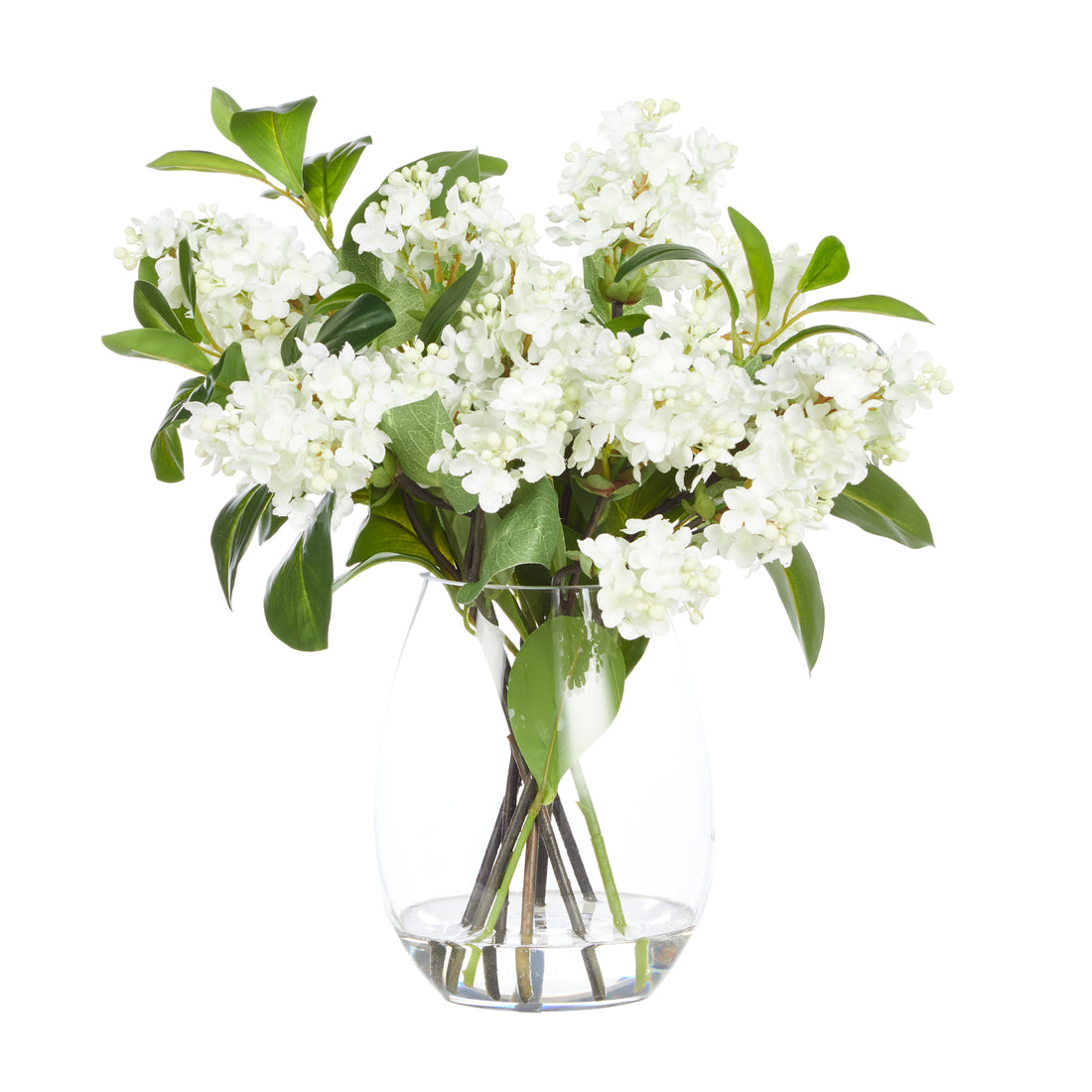 Rogue Lilac Garden Mix - Claire Vase White/Glass