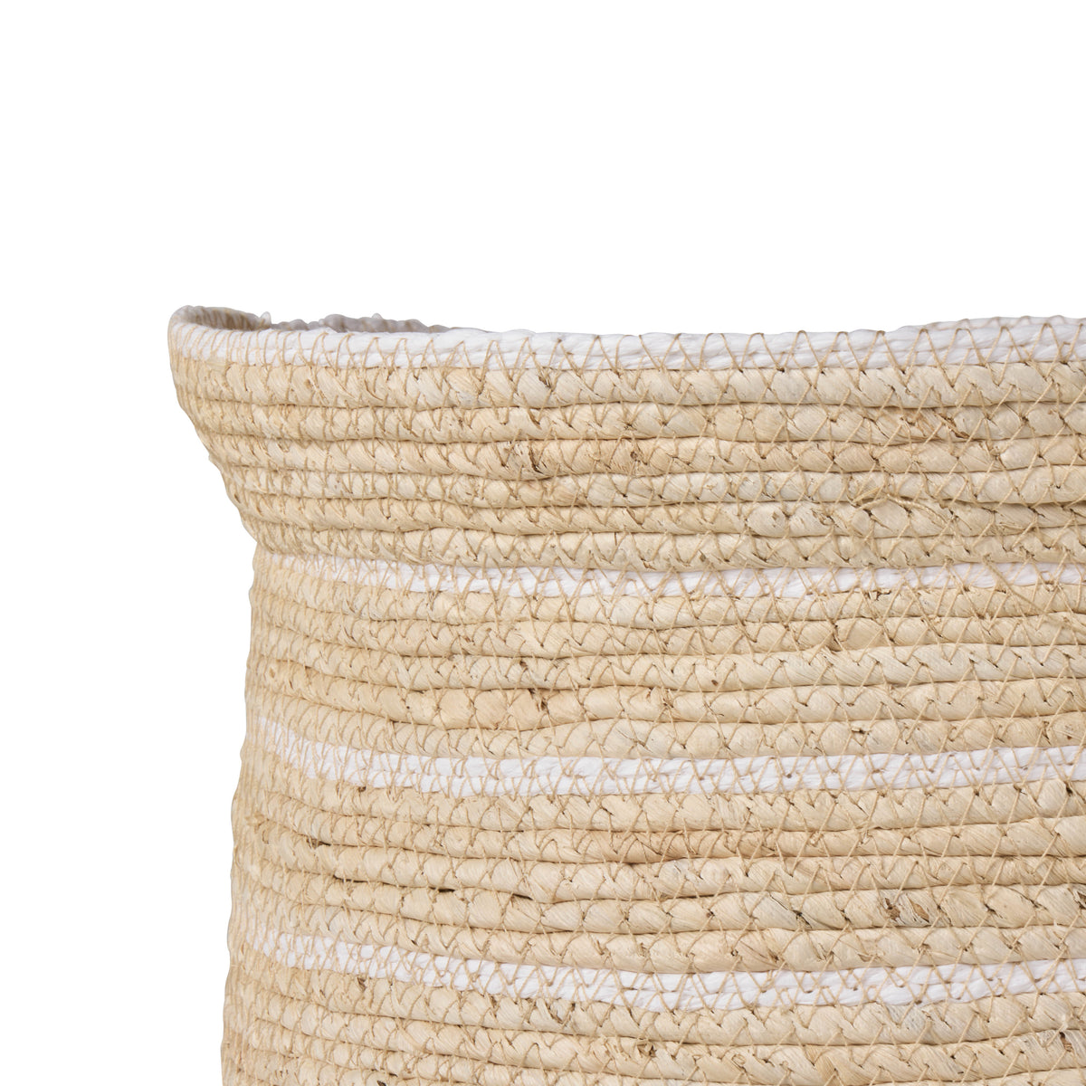 Amalfi Linear Baskets 2pcs Set Natural &amp; Green