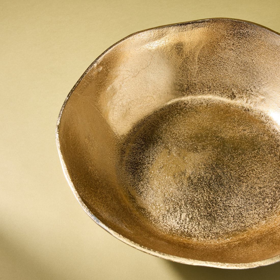 Metal Bowl Planter | Gold - 39cm