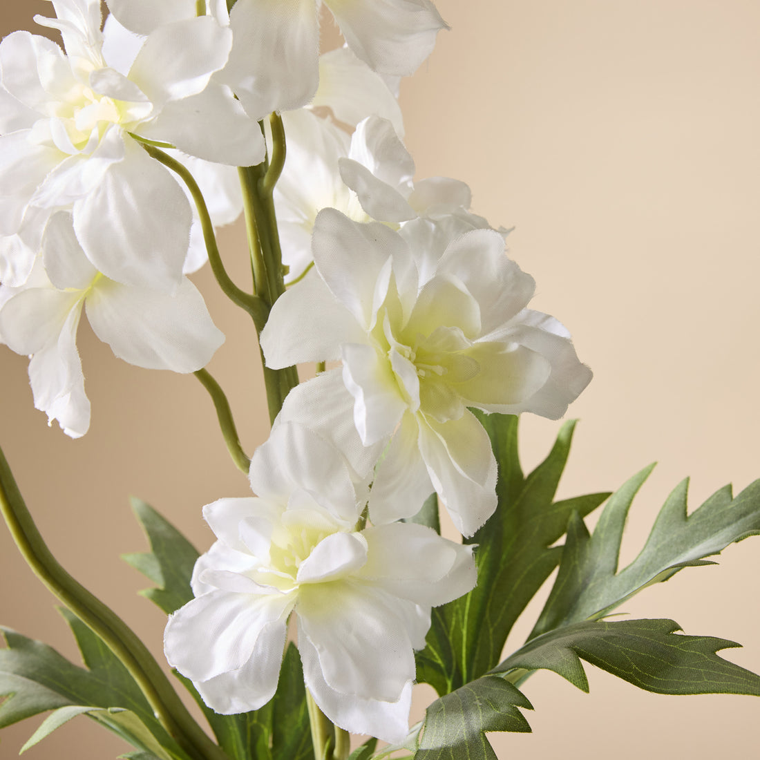 Faux Delphinium Stem | White - 81cm