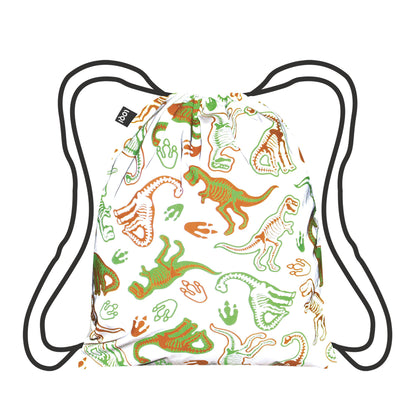LOQI Kids Dinosaur Skeleton Reflective Mini Backpack Multi-Coloured