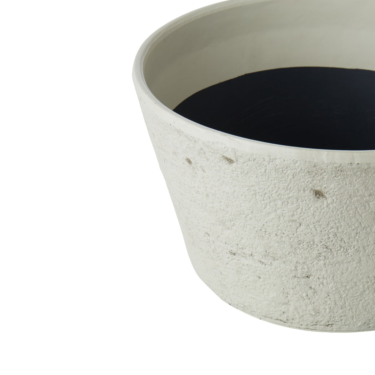 Rogue Rustic Stone Look Shallow Planter Pot Rustic Cream
