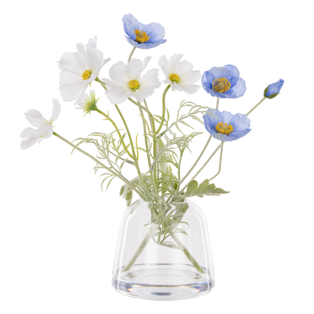 Rogue Poppy Cosmos Mix - Giselle Vase White &amp; Blue