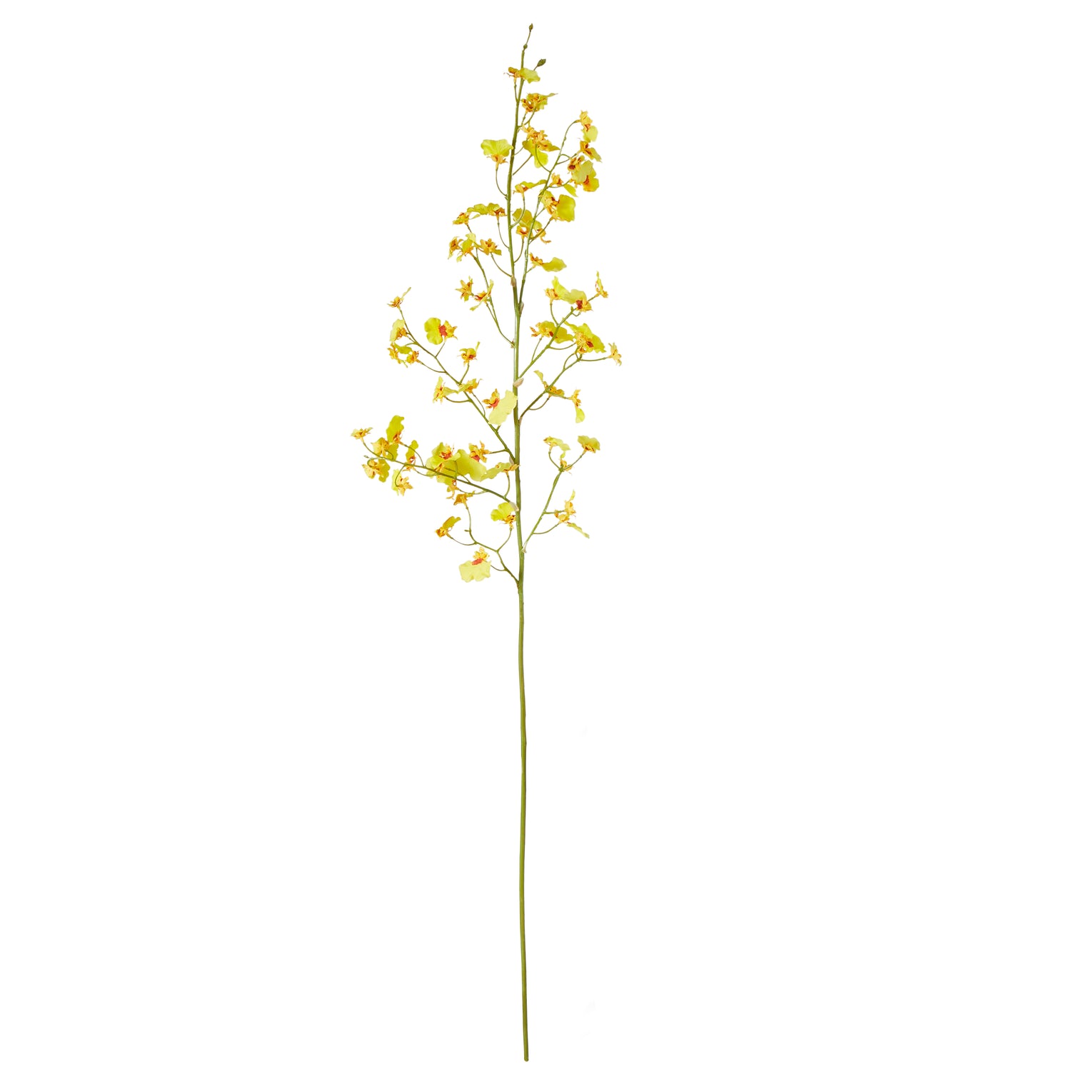 Faux Dancing Orchid Spray | Yellow - 93cm