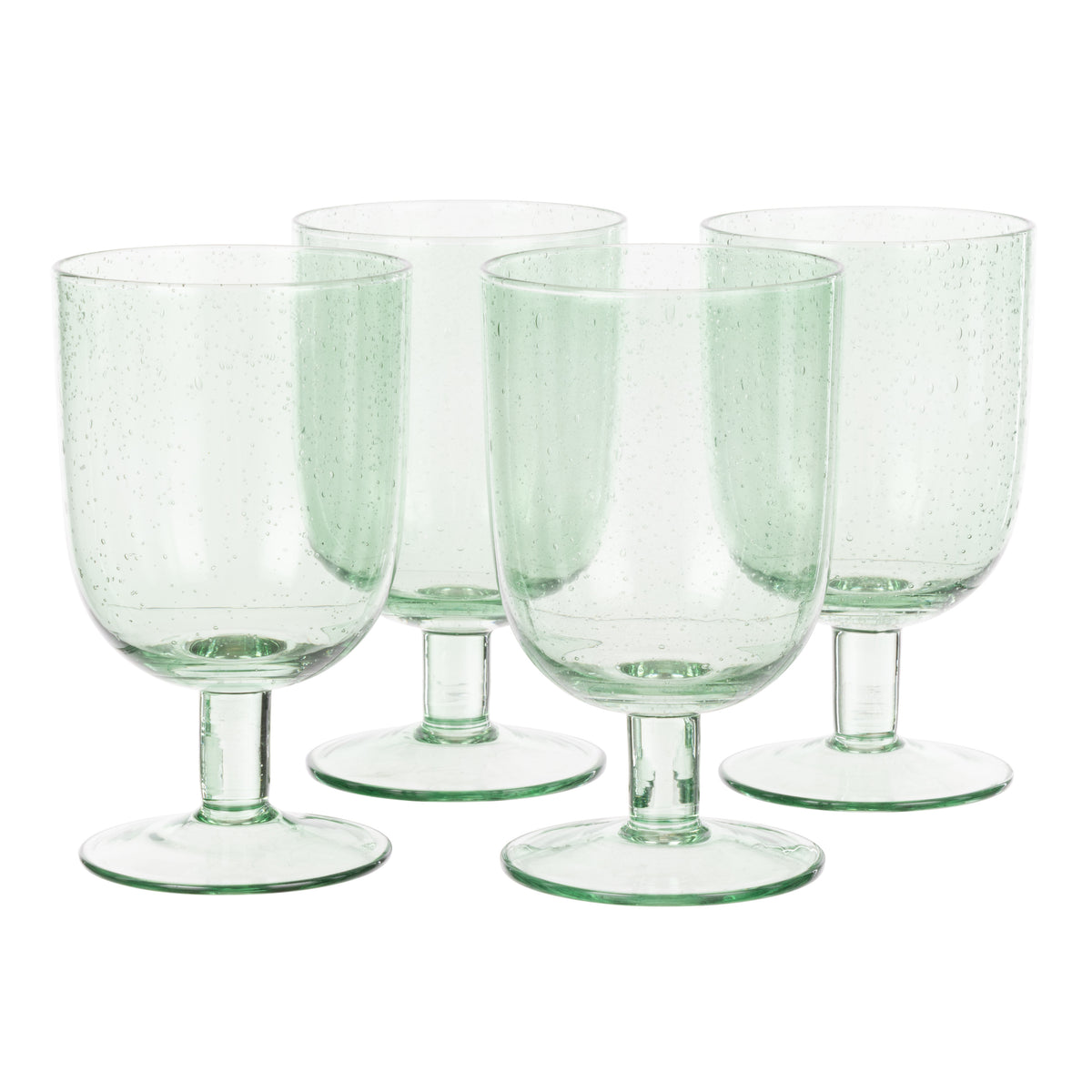 Davis &amp; Waddell Saltara Bubble Glass Wine Glasses 330ml 4pcs Set Green