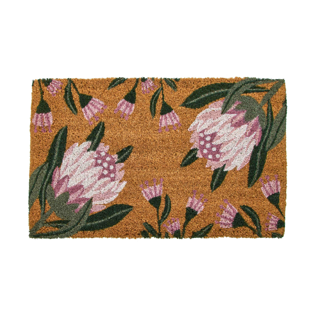 Rogue Coir Door Protea Mat -  Pink