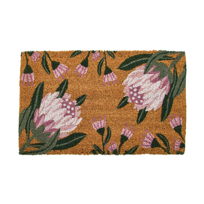 Rogue Coir Door Protea Mat -  Pink