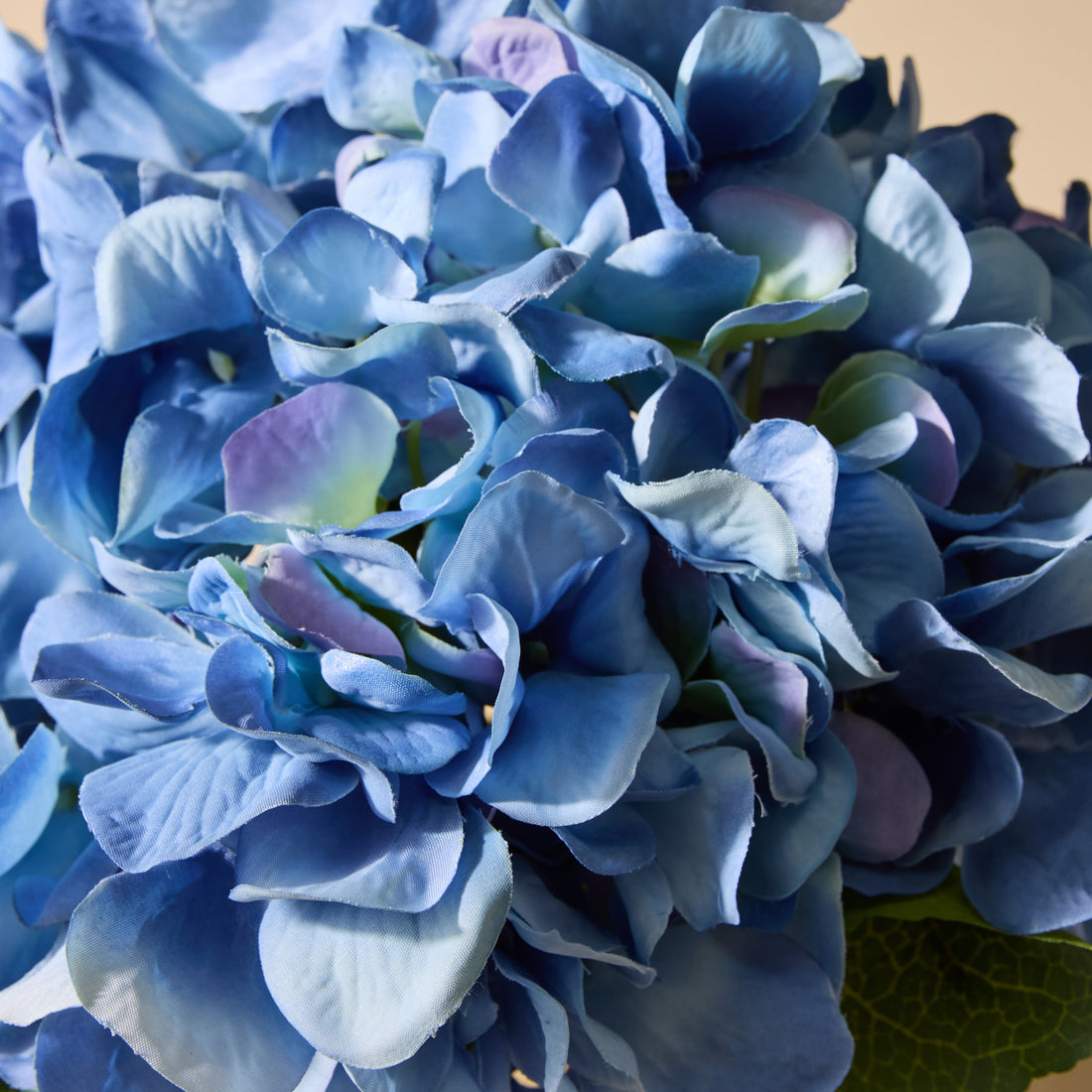 Faux Hydrangea Arrangement - Sphere Vase | Blue - 23cm