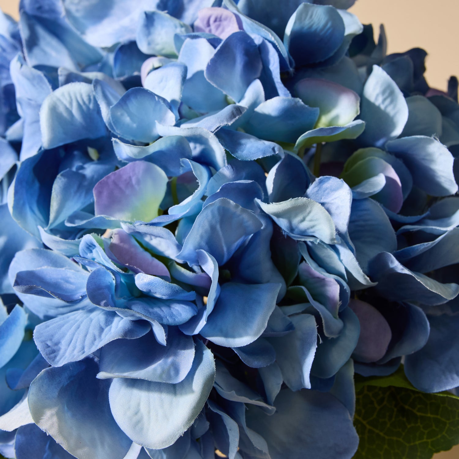 Faux Hydrangea Arrangement - Sphere Vase | Blue - 23cm