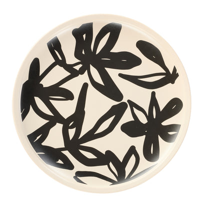 Leaf &amp; Bean Freya Mug &amp; Side Plate 2pcs Set Oat &amp; Black