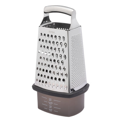 SVNA Premium Stainless Steel Box Grater with Storage Box