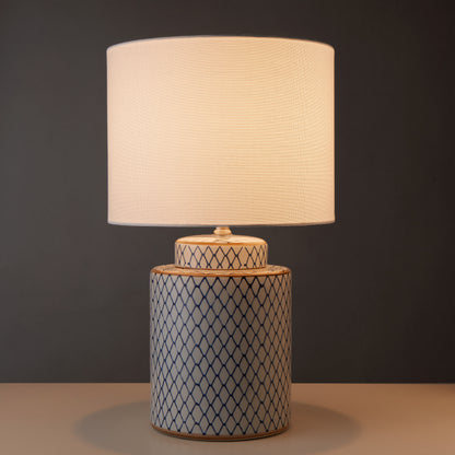 Society Home Leila Table Lamp Blue &amp; White