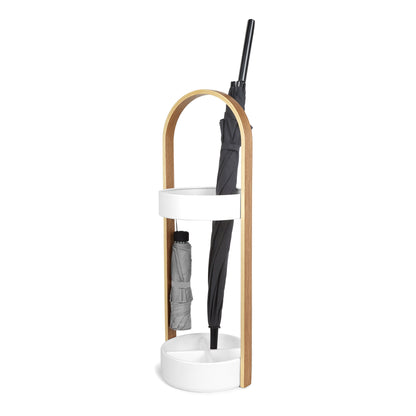 Umbra Bellwood Umbrella Stand White &amp; Natural